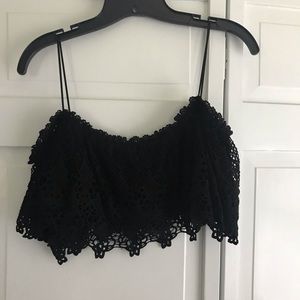 festival lace crop top